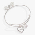 Aunt Mother of Pearl Bangle: Silver