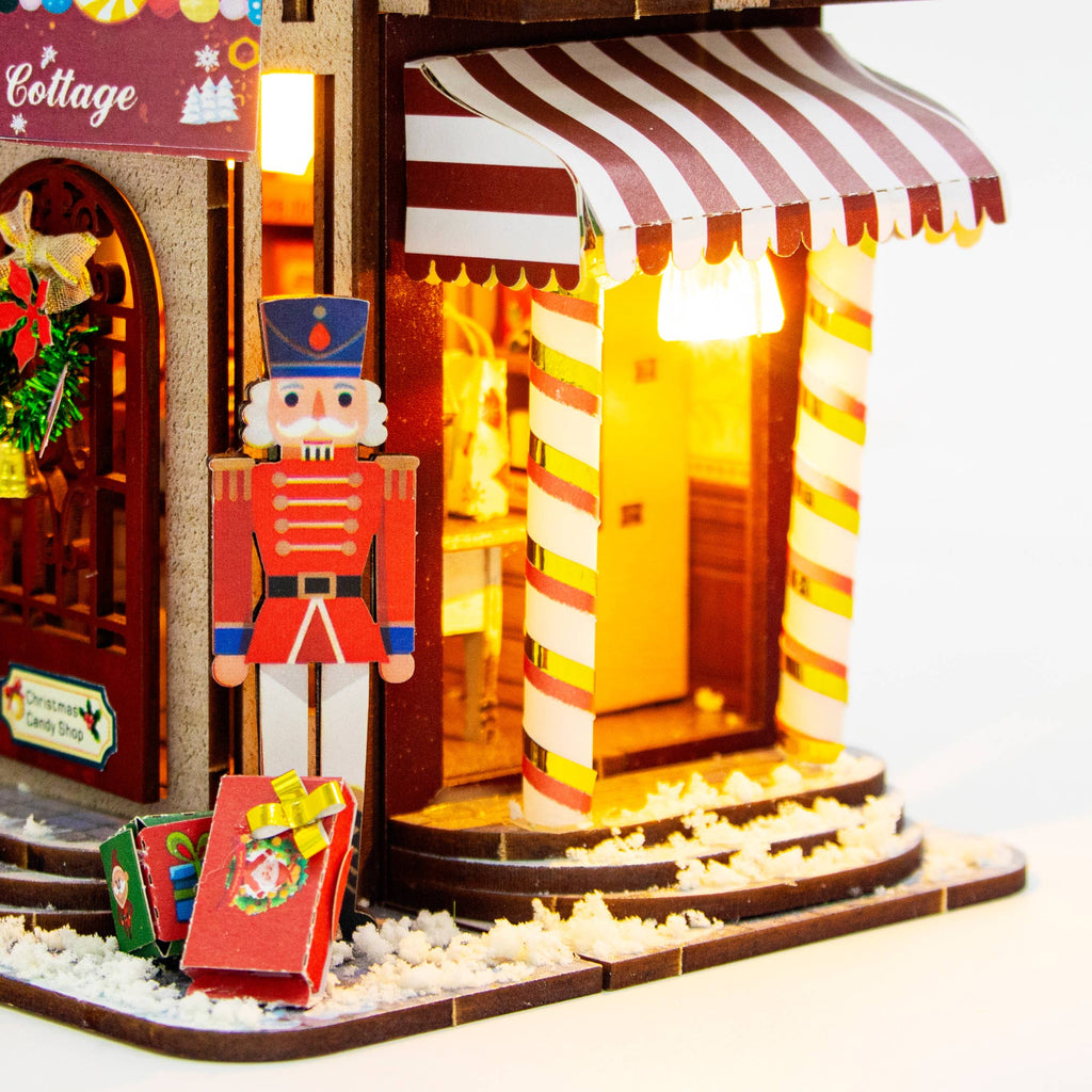 DIY Miniature House Kit: Christmas Cottage