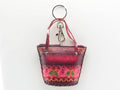 Leather Coin Purse floral design little basket