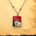 The Grinch Bookish Merch Necklace Holiday Gift for Readers: Gold Plated Stainless Steel