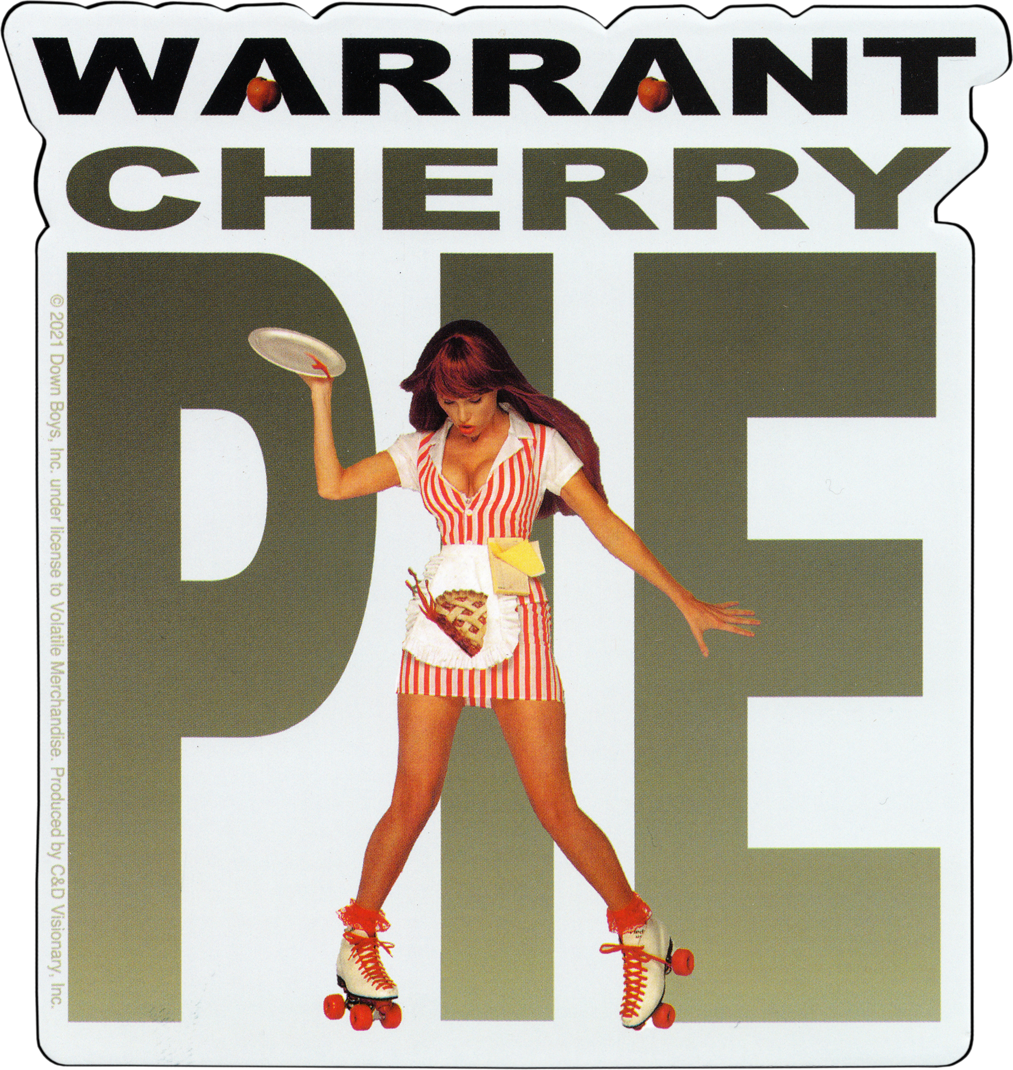 Sticker - Warrant Cherry Pie - 1980s Heavy Metal Rock Music