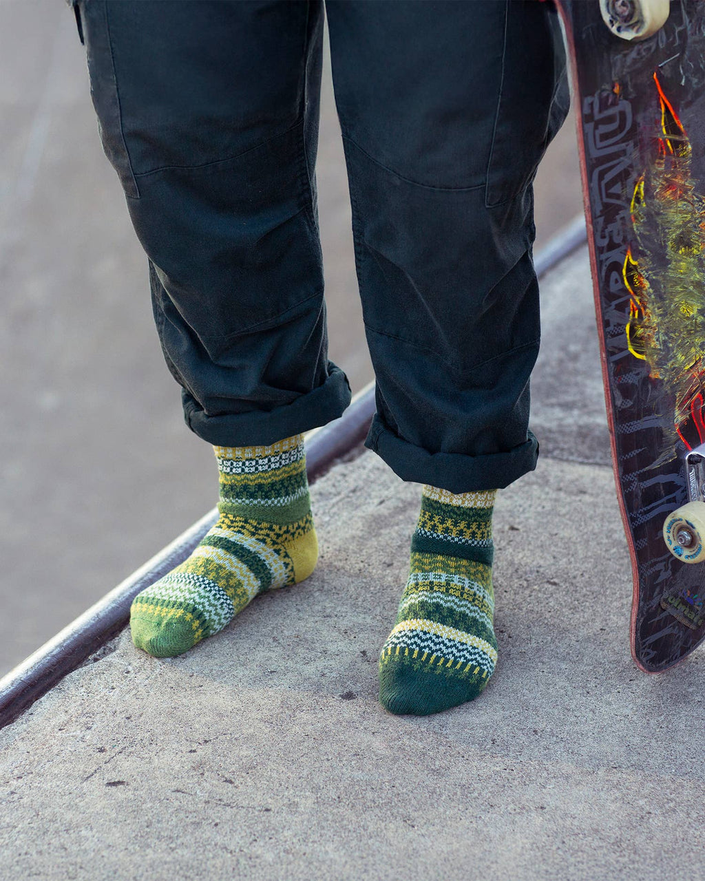 Fiddlehead Crew Socks: Large (Women 10 - 12 / Men 9 - 11)