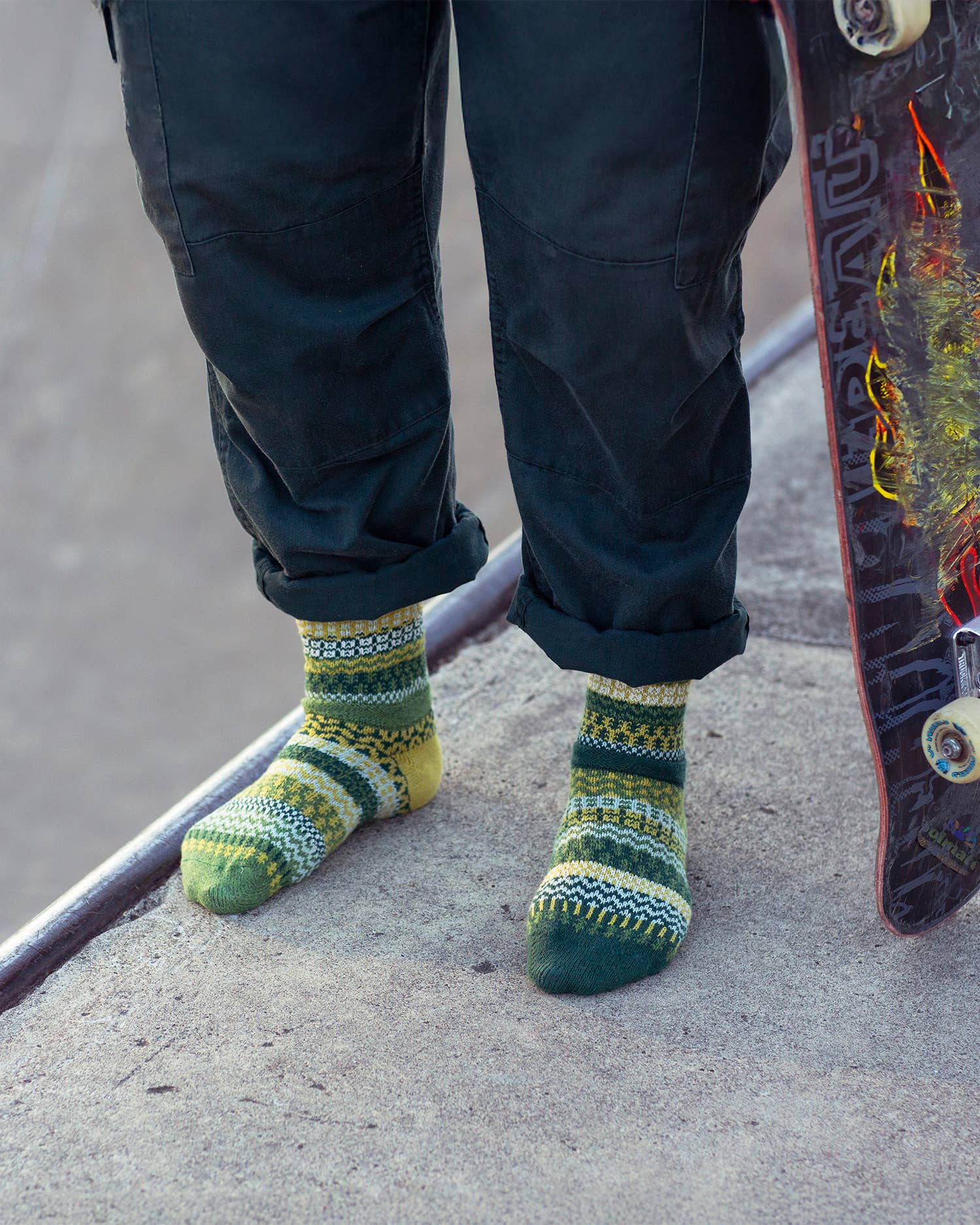 Fiddlehead Crew Socks: Large (Women 10 - 12 / Men 9 - 11)