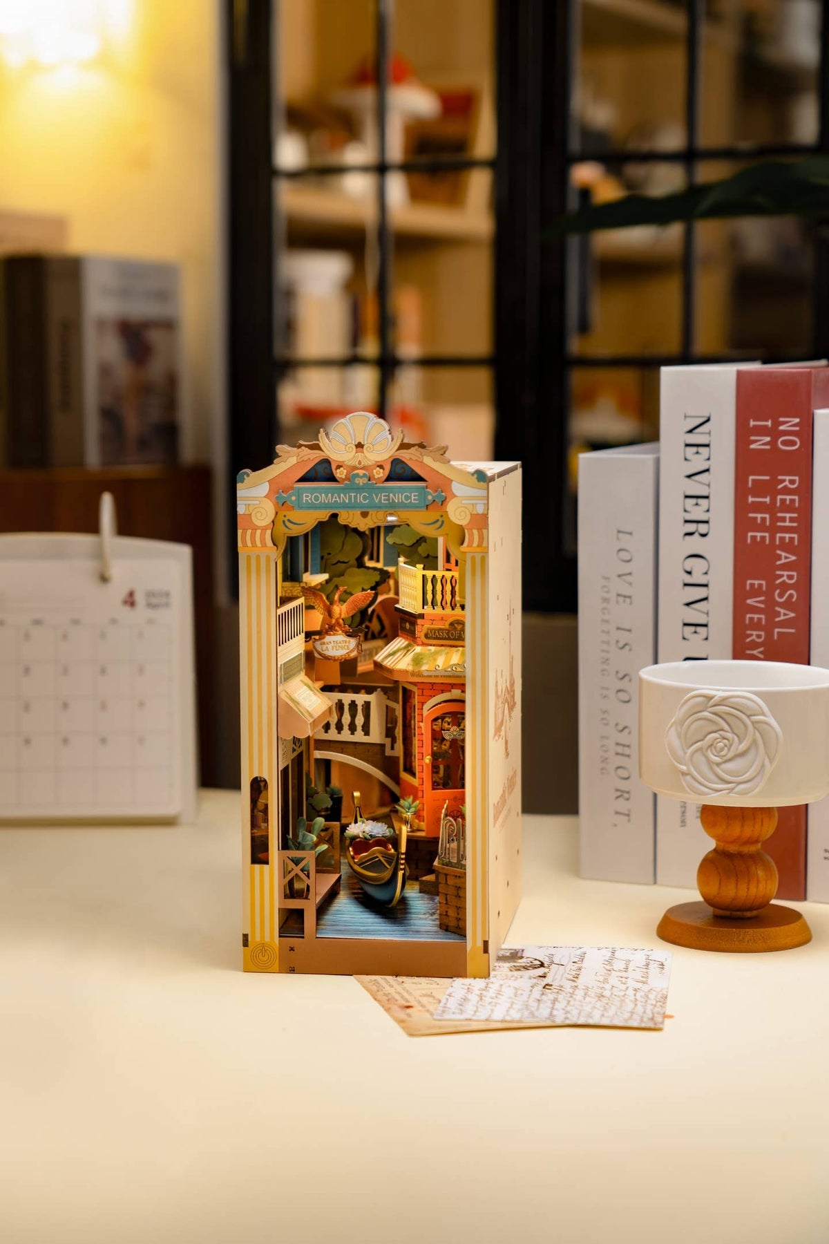 DIY Book Nook Kit: Romantic Venice with Dust Cover