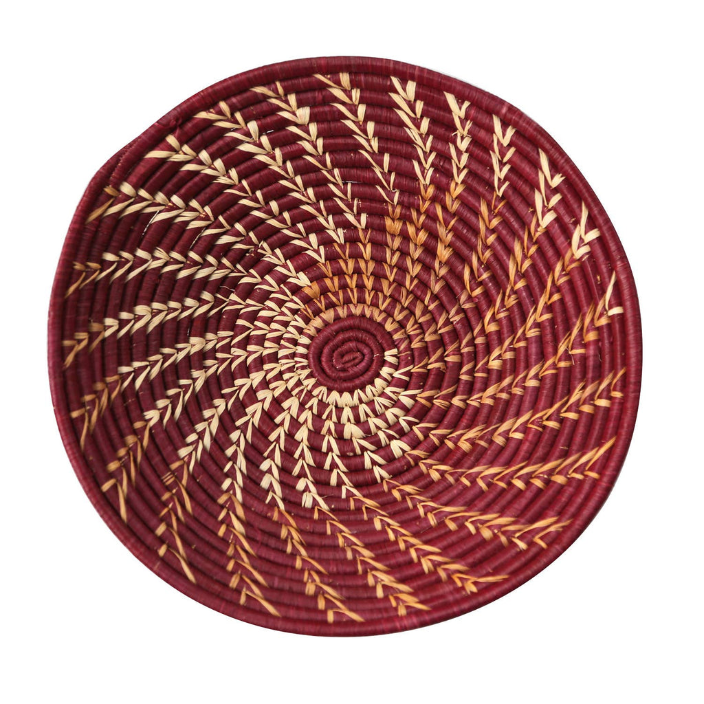 Burgundy Twist Basket