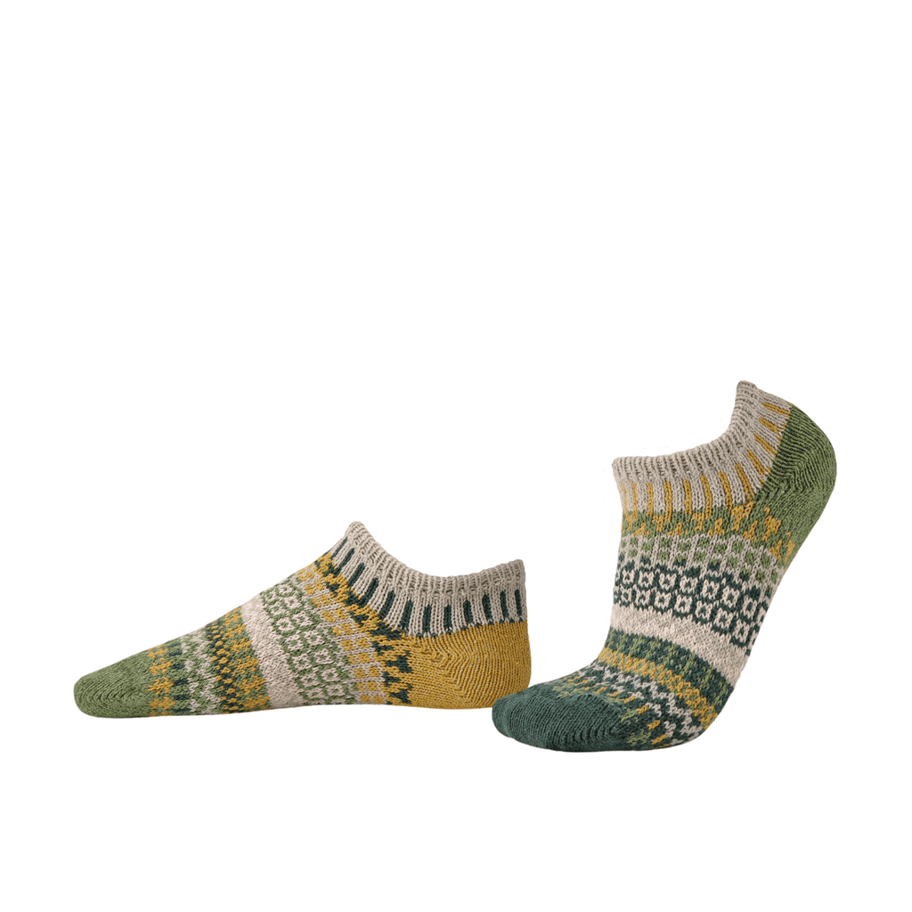 Fiddlehead Ankle Socks | Sustainable USA Made No-Show Sock: Medium (Women 8 - 10 / Men 7 - 9)