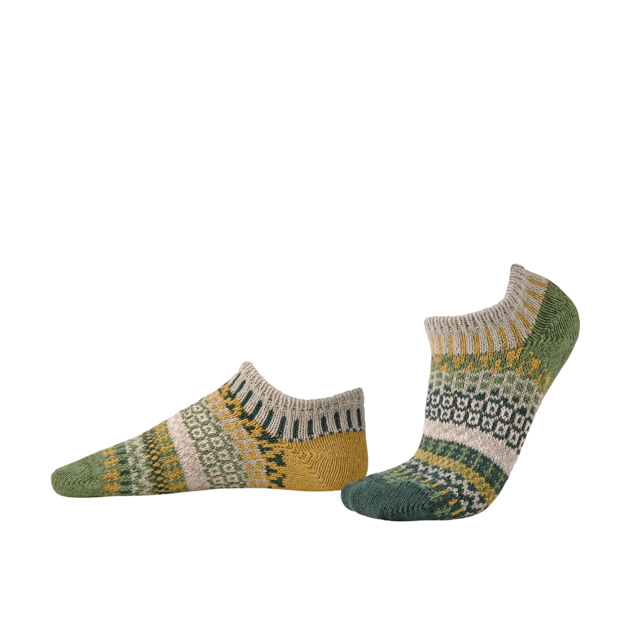 Fiddlehead Ankle Socks | Sustainable USA Made No-Show Sock: Large (Women 10 - 12 / Men 9 - 11)
