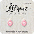 Pink Christmas Ornament Earrings