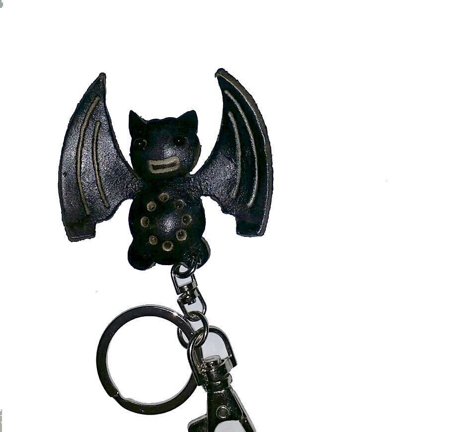 Handmade leather Bat KeyChain