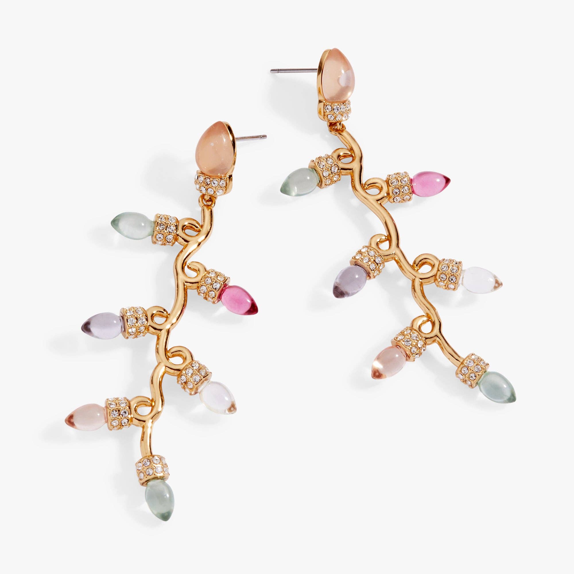 Christmas Muted Light Bulb Earrings: Silver