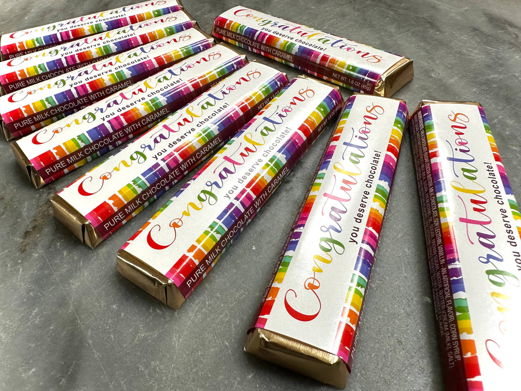 -Chocolate Bar “Congratulations 🎊” CARAMEL w/Gold Wrapper