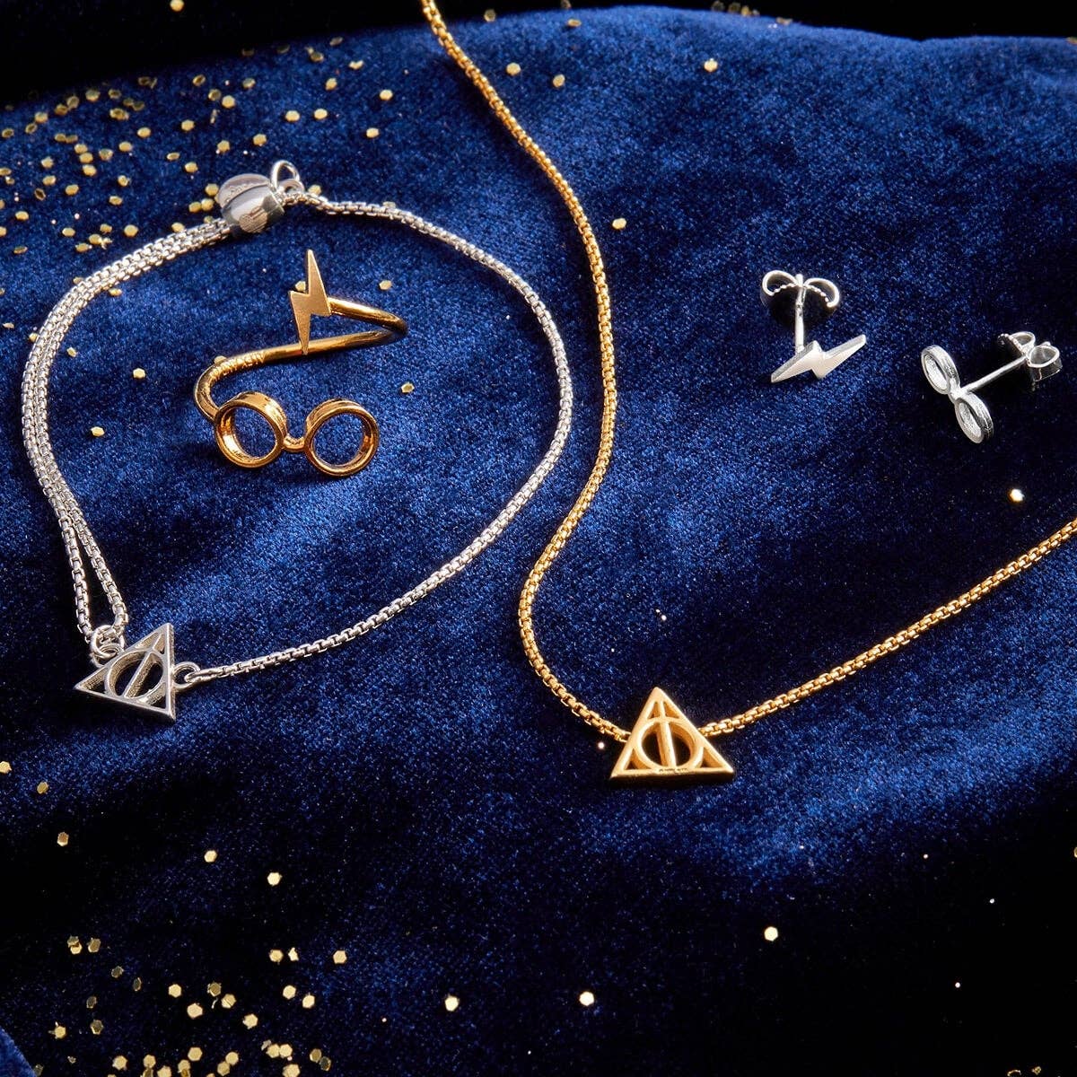 Harry Potter™ Glasses + Scar Ring Wrap: 14kt Gold Over Sterling Silver