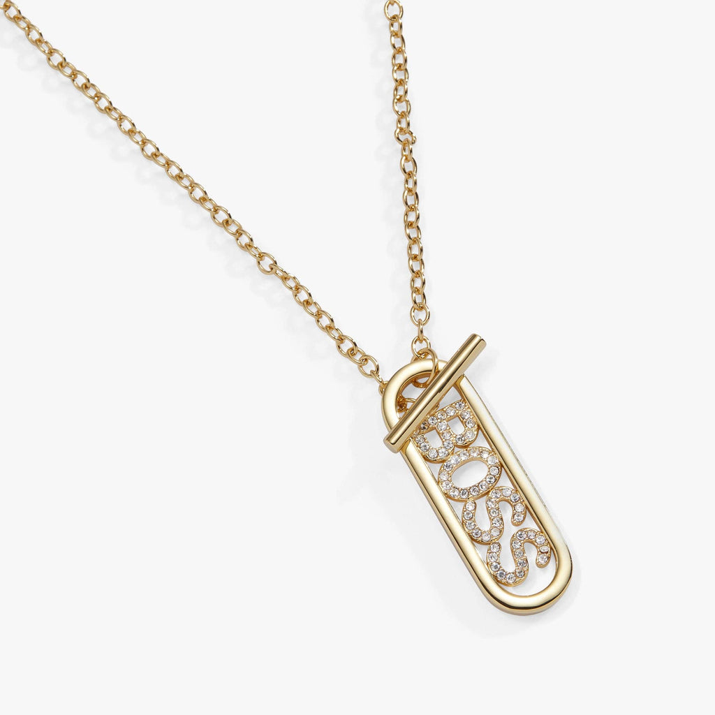 Boss Babe Convertible Toggle Necklace: Gold