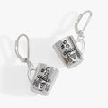 #1 'Office MVP' Mug Earrings: Silver