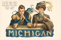 Postcard MI-529 University of Michigan Cheer