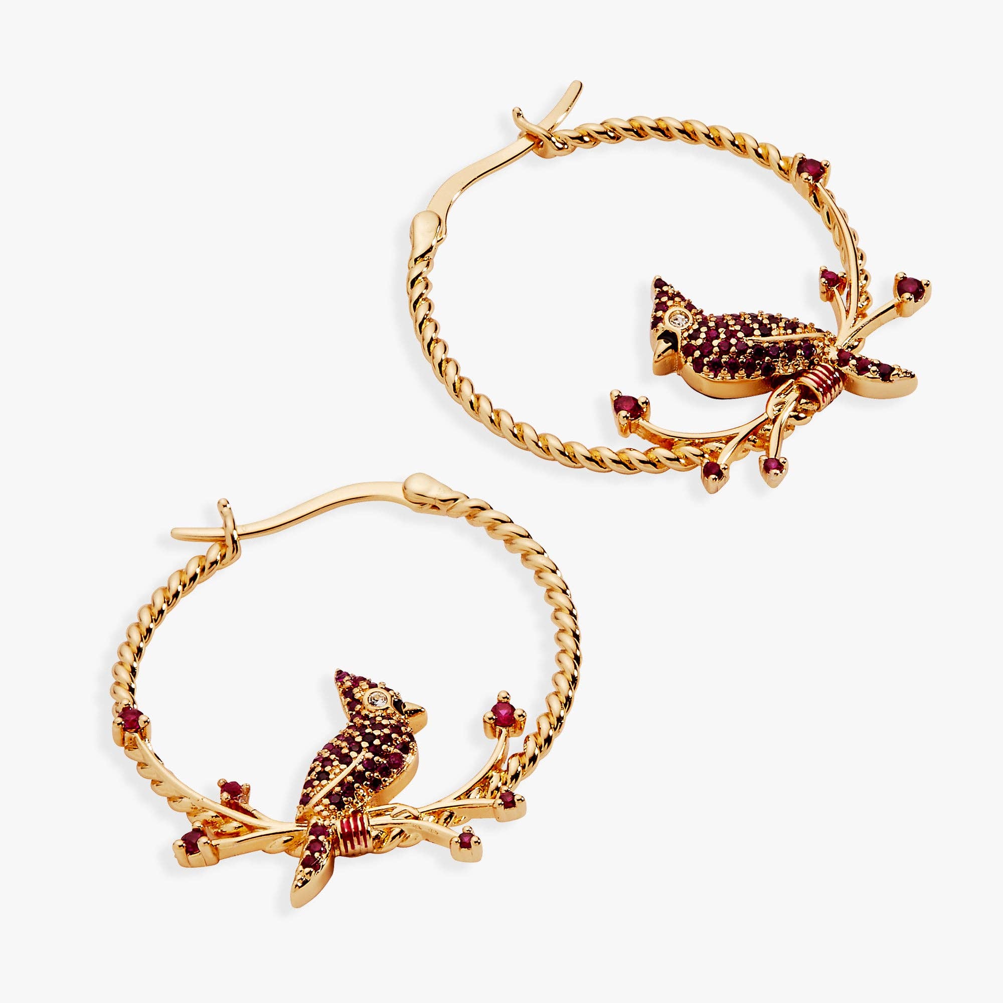 Cardinal Reversible Hoop Earrings: Silver