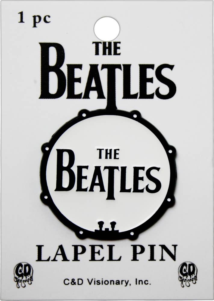 Enamel Pin - The Beatles - Bass Drum - 1960s Rock Music Band