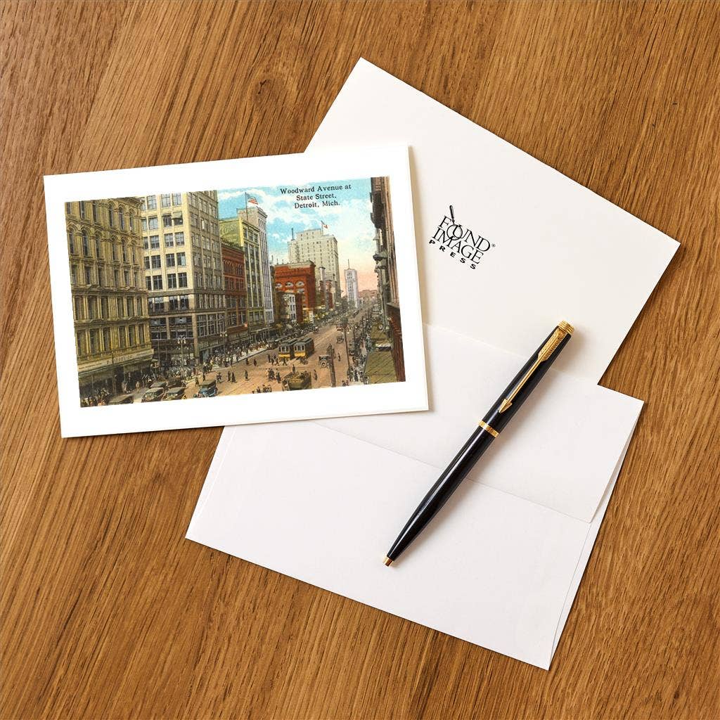 Greeting Card MI-171 Woodward Avenue, Detroit