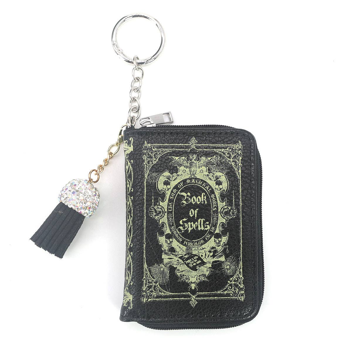 BOOK OF SPELLS BOOK BAG CHARM COIN PURSE IN VINYL