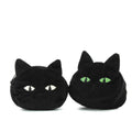 Furry Black Cat Coin Purse with Keychain - 4 Piece Set
