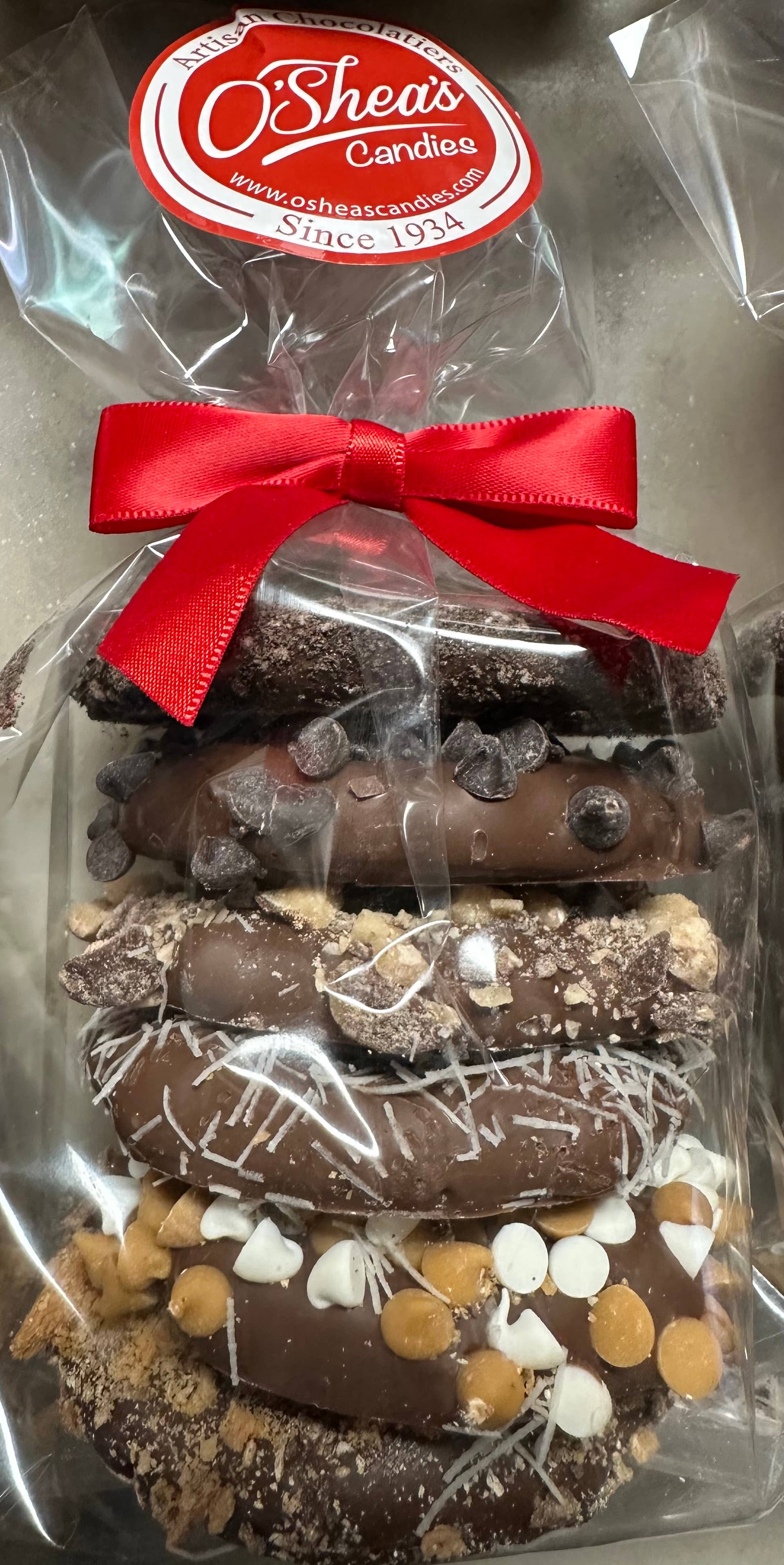 Gourmet Decorated Pretzel Stacks 6PK w/ Bow 🥨