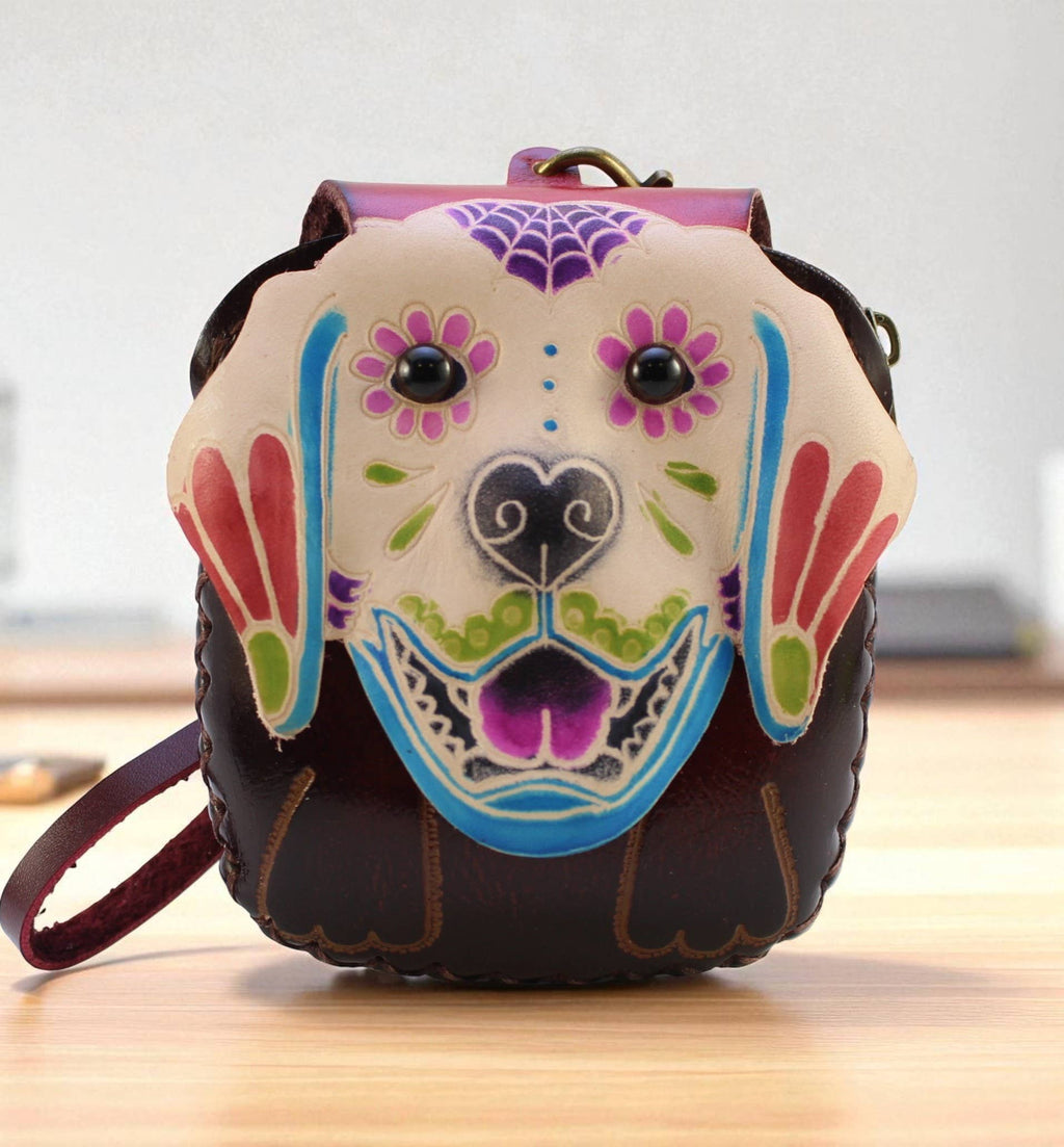 Sugar Dog Wristlet leather coin purse wallet