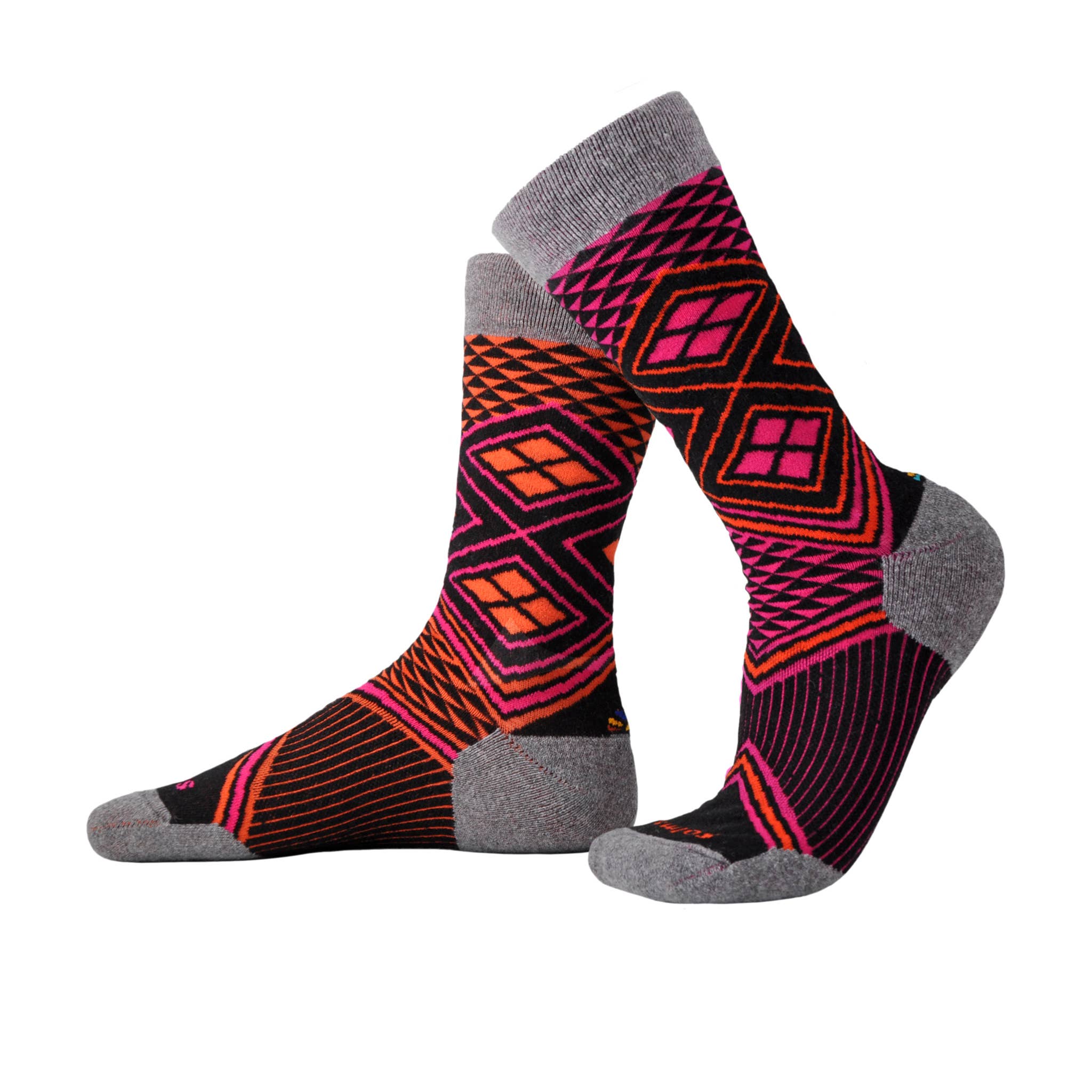 Crew Performance Wool Socks - Mango | Eco-Friendly Athletic : Small/Medium (Women 5-10 / Men 4-8)