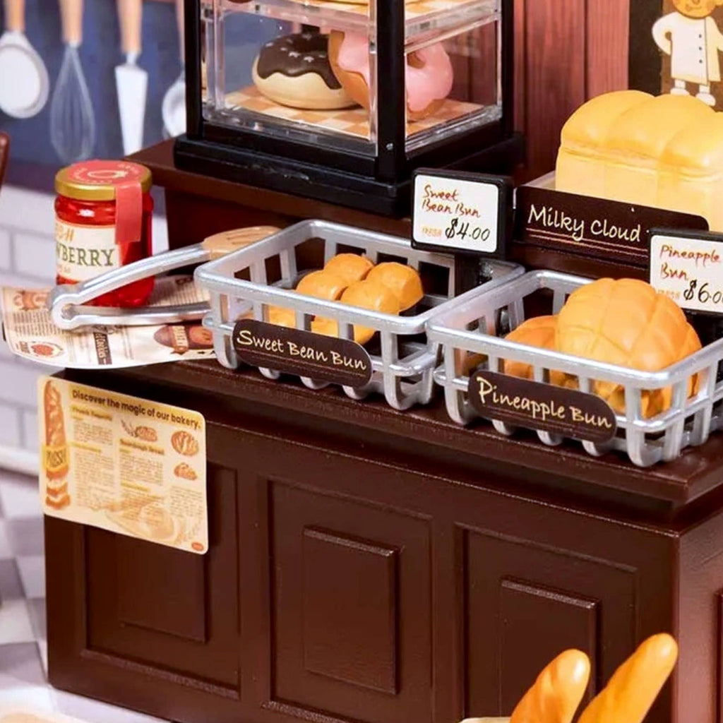 DIY Miniature House Kit: Butter Bakery House with Dust Cover