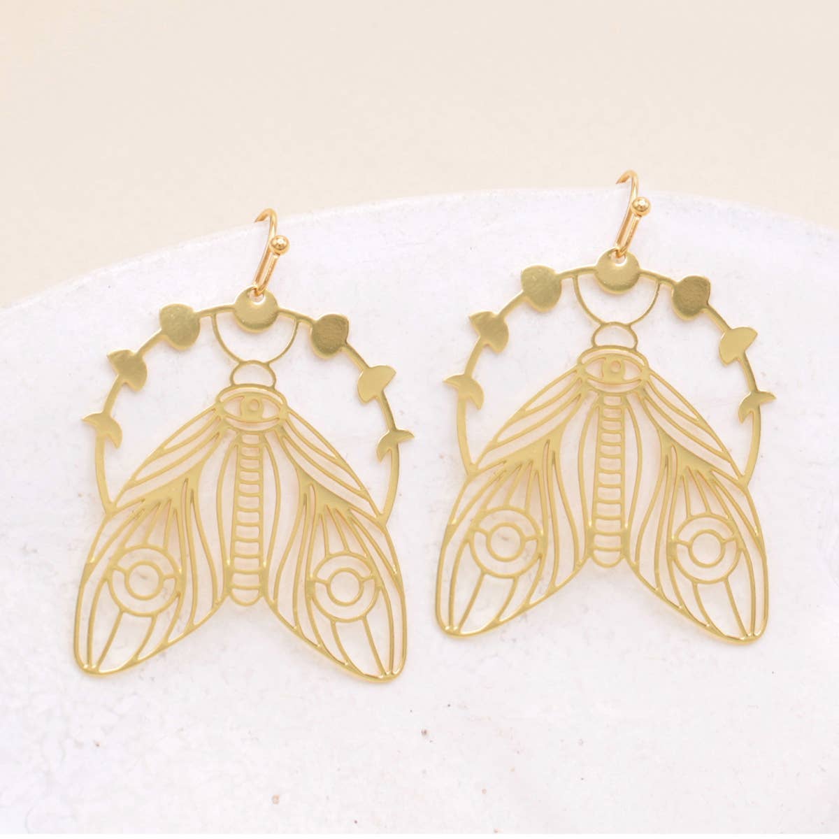 Spiritual Nights Moth Lunar Moth Earrings