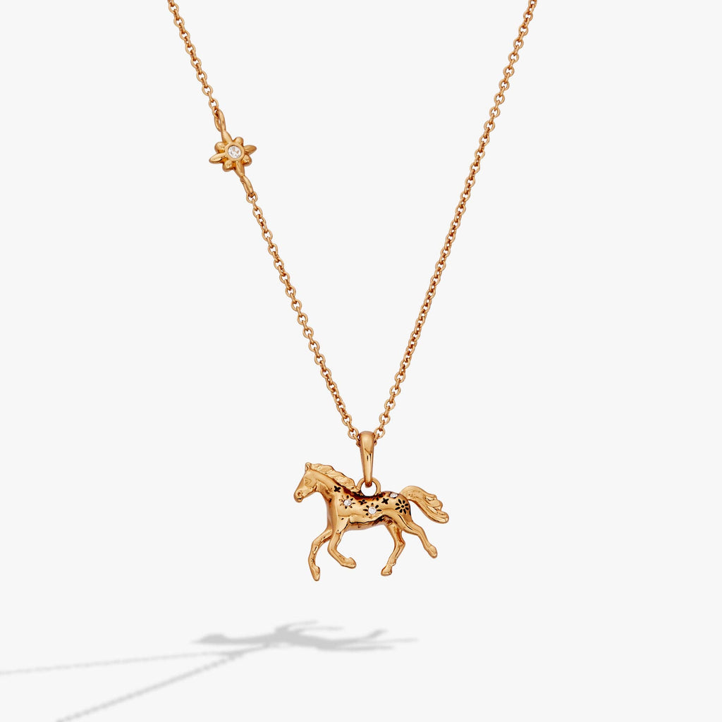 Horse Girl Pendant: Gold
