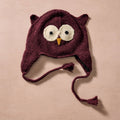 Bina Eggplant Owl Beanie - Adult