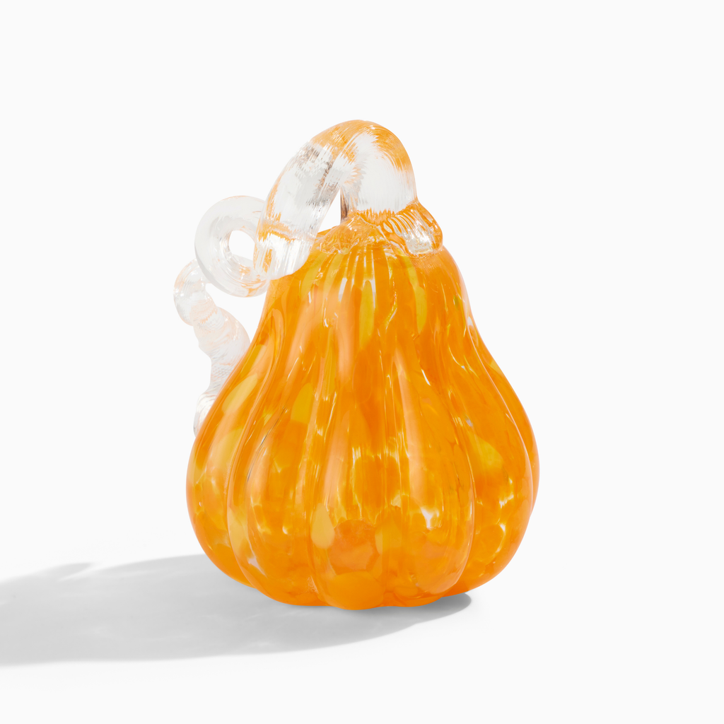 Light Orange & Yellow Glass Gourd - 4"