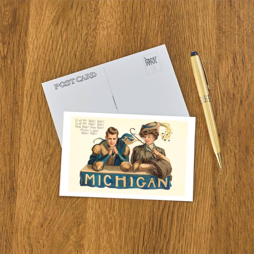 Postcard MI-529 University of Michigan Cheer