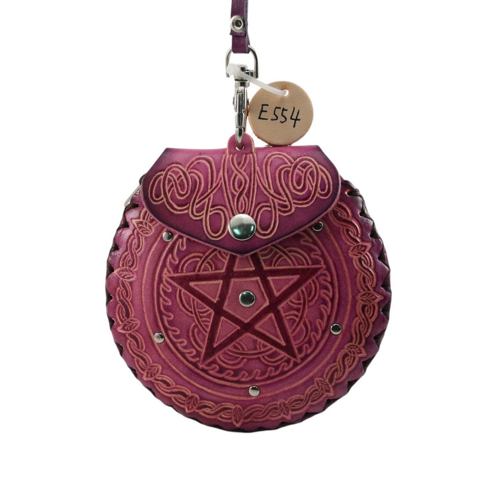 Handmade Leather Pentagram Wristlet E554