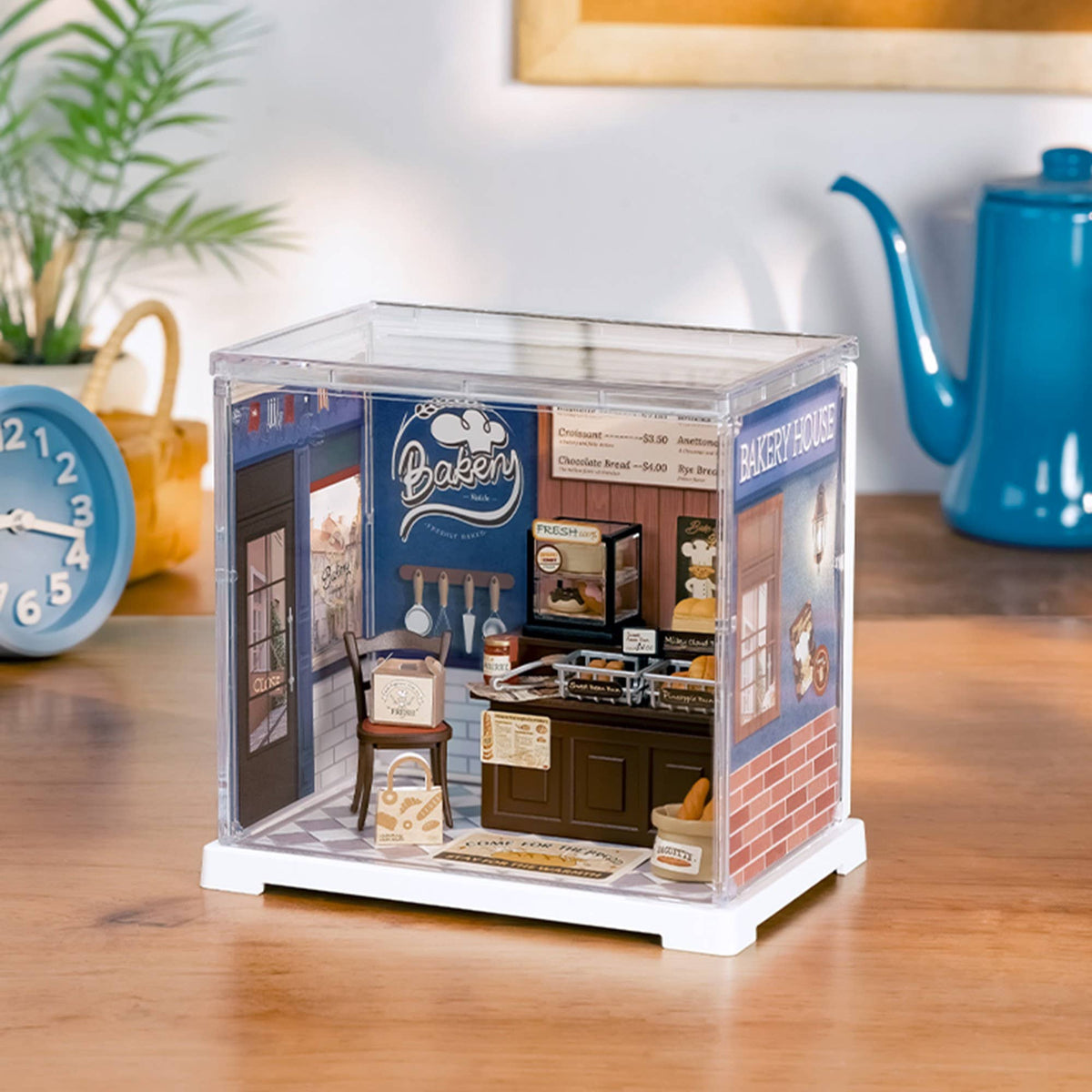 DIY Miniature House Kit: Butter Bakery House with Dust Cover