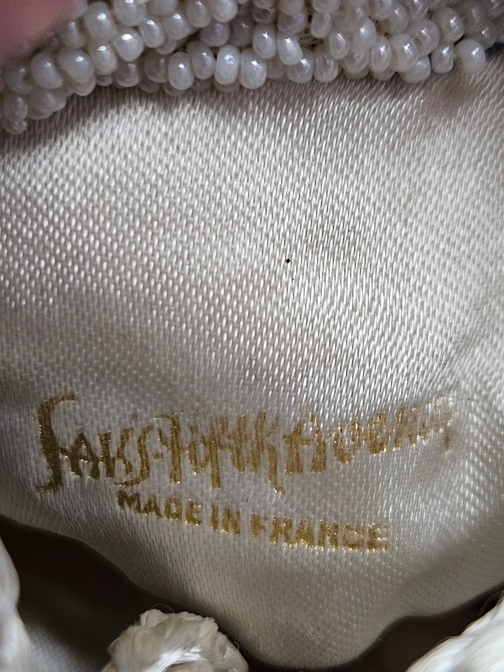 Stunning Vintage Labeled French-Made "Saks Fifth Avenue" Reticule Beaded Purse from the 1920s-1950's
