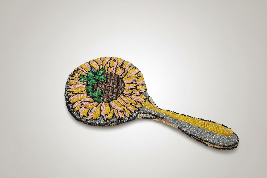 19th or early 20th-century micro-beaded Flower Purse