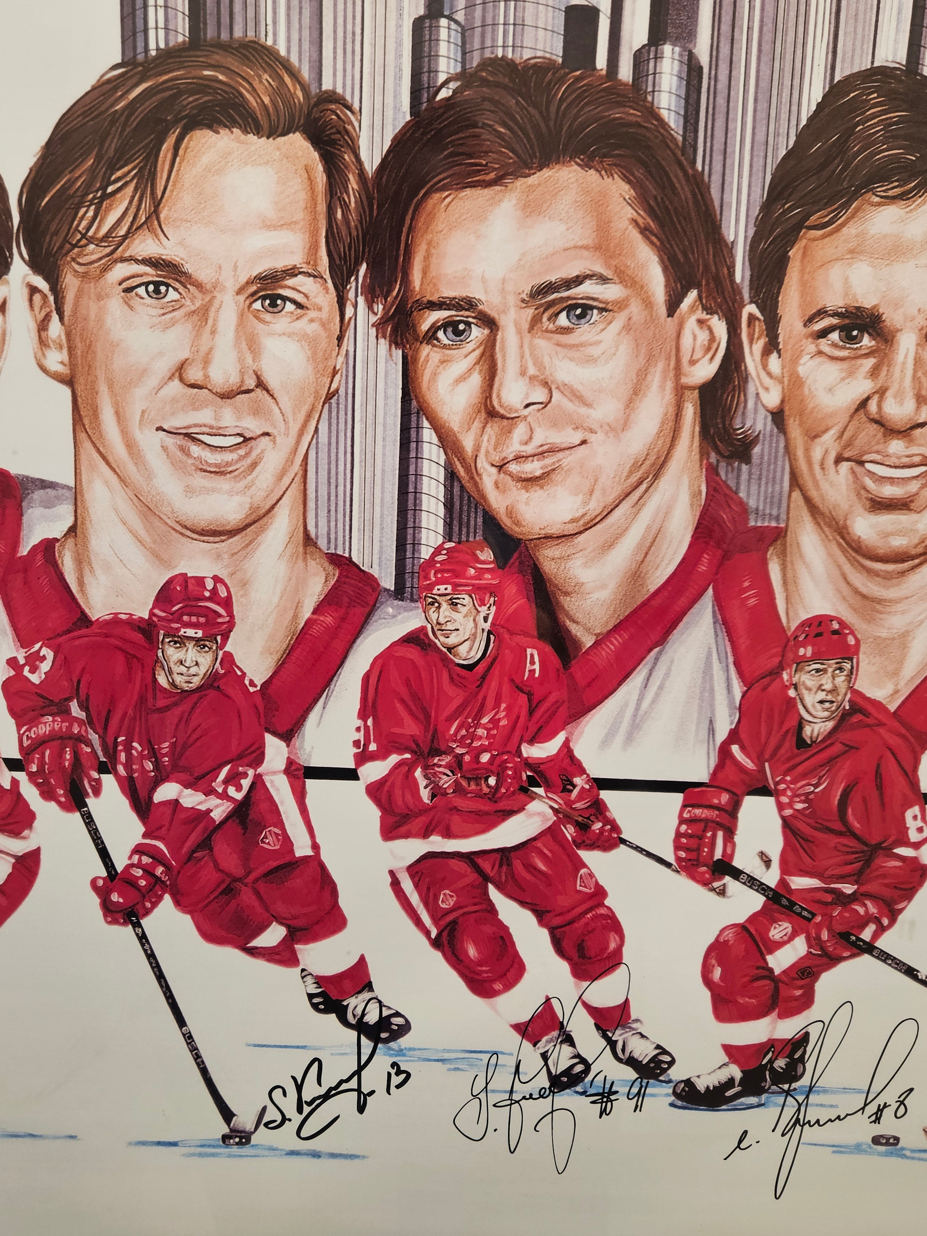 The Russian Five: A Revolution in Hockeytown Limited Edition Signed Lithograph - No. 33 of 3,000