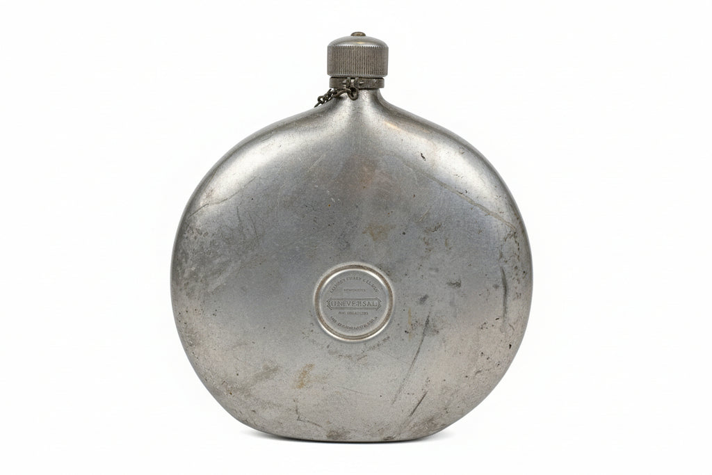 Double Stamped  Landers Frary & Clark Military Canteen with Cap and Chain Patent 1923