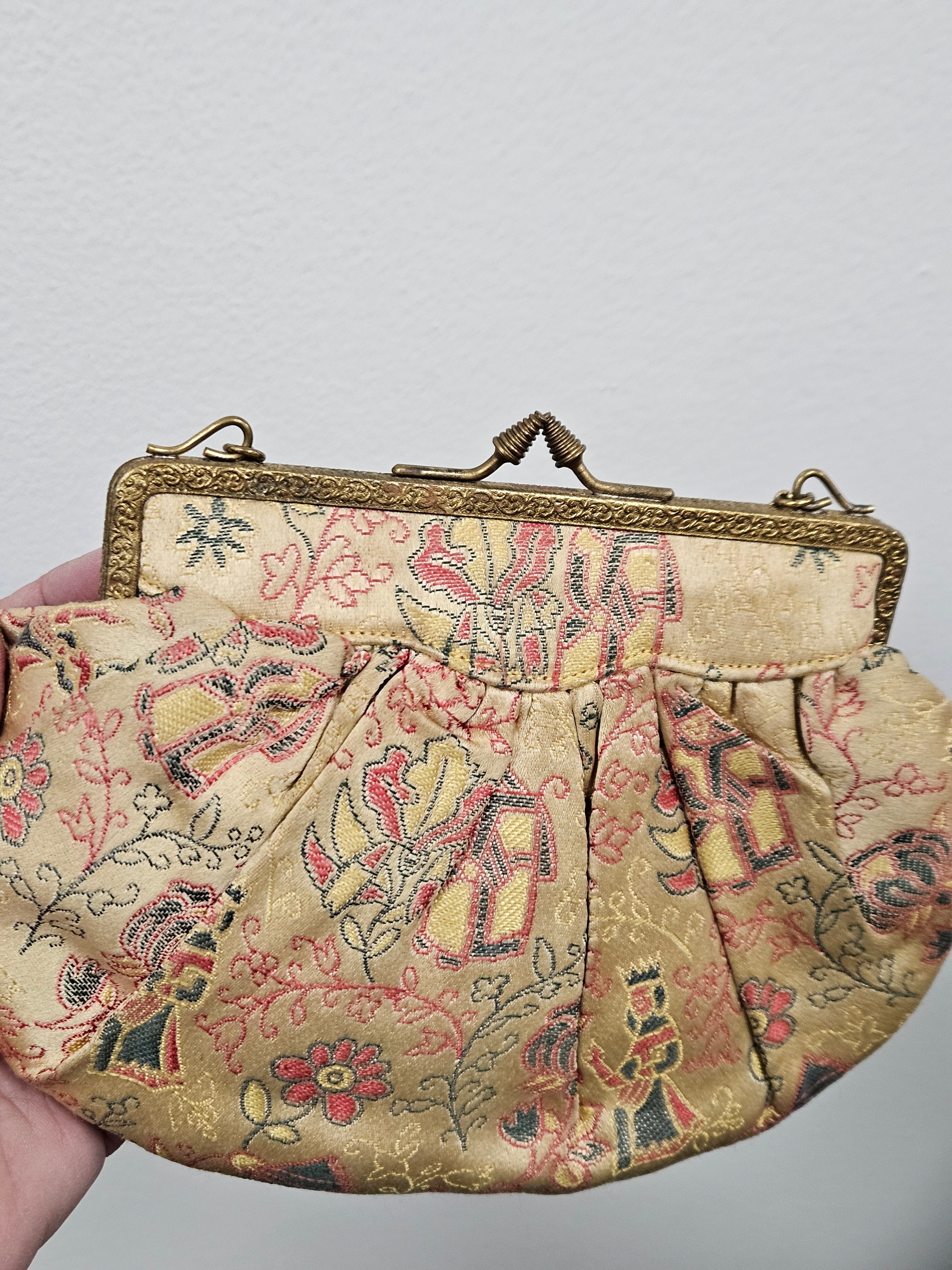 Tapestry Silk Hand Bag Early 1900's