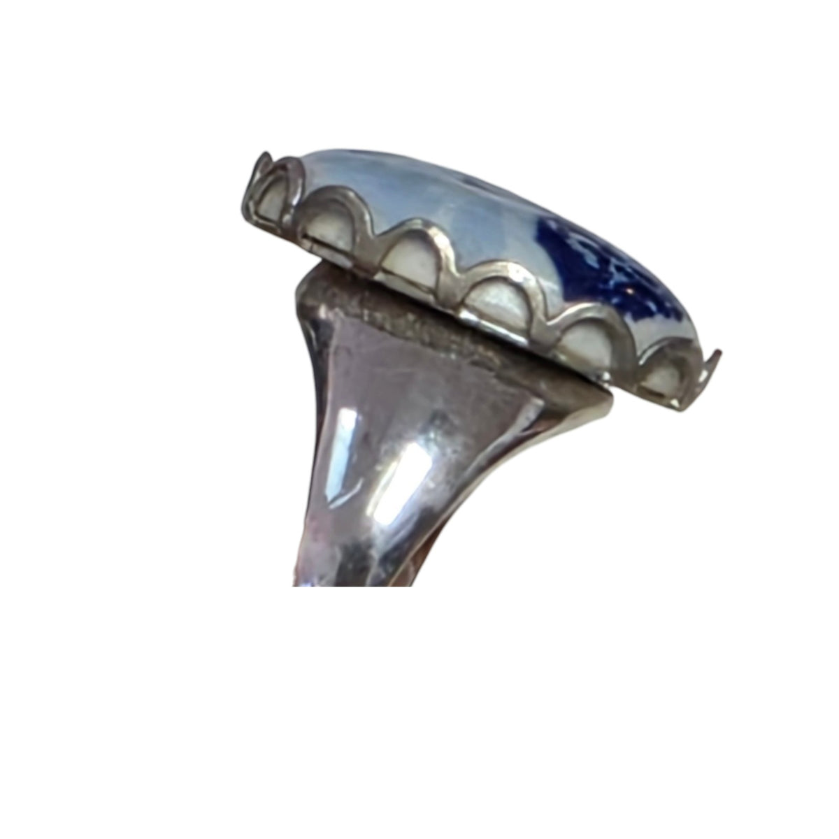 Vintage Uncas Co. Sterling Silver Delft Ring