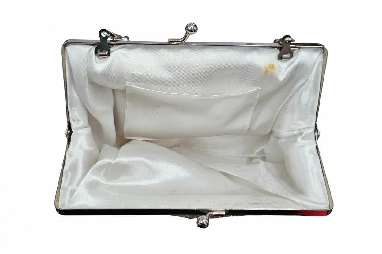 Vintage Silver Beaded Evening Bag