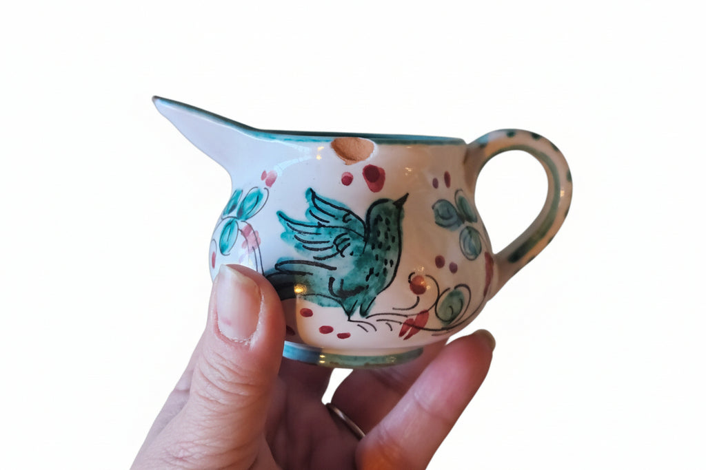 Renowned Vintage Deruta, Italy Fully Hand-made Creamer/Sugar Set