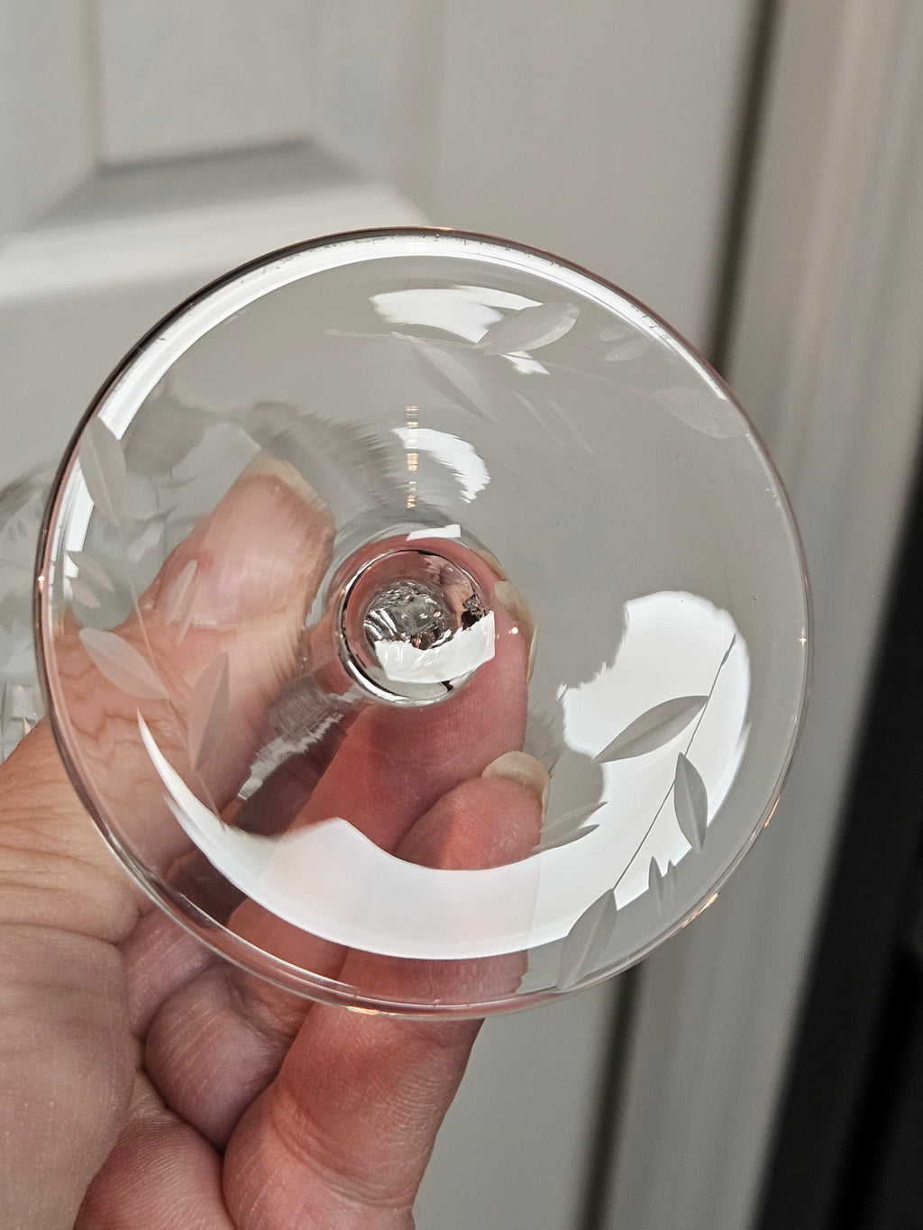 Crystal Champagne Coupe Glass Antique