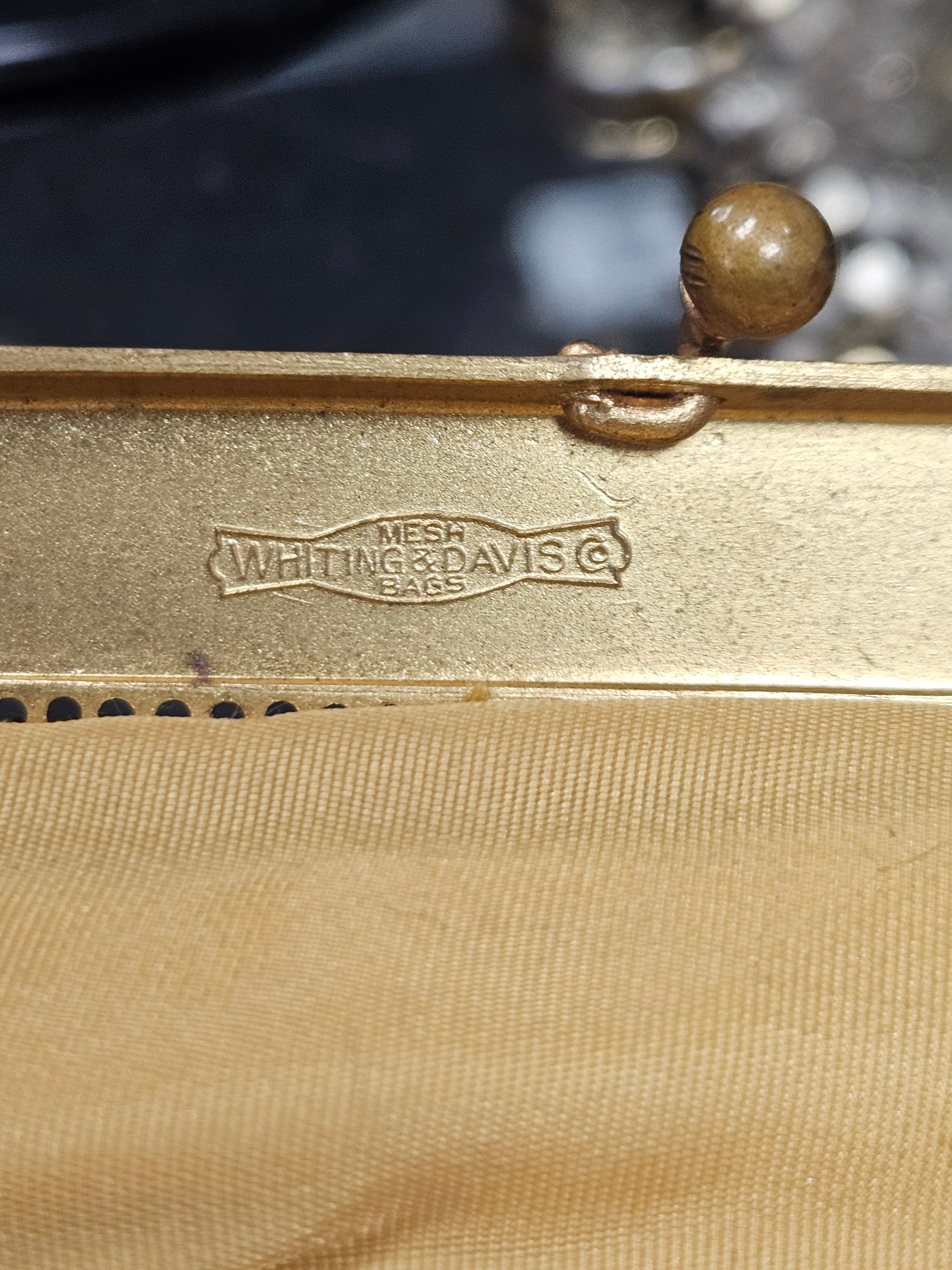 Liquid Gold Whiting & Davis Vintage Mid-Century Purse