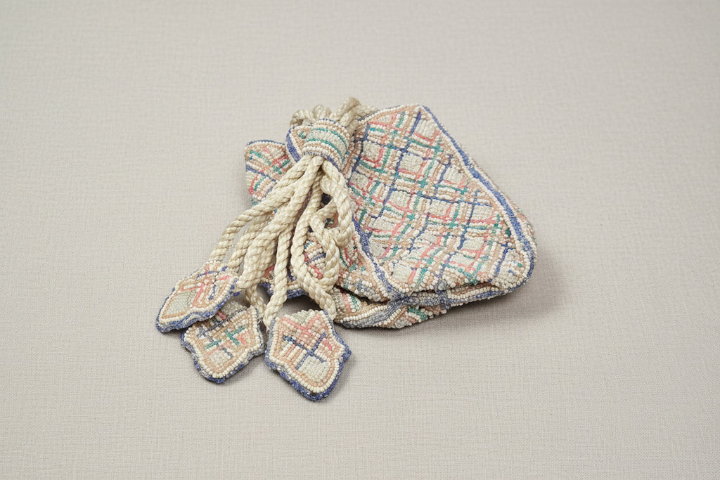 Stunning Vintage Labeled French-Made "Saks Fifth Avenue" Reticule Beaded Purse from the 1920s-1950's