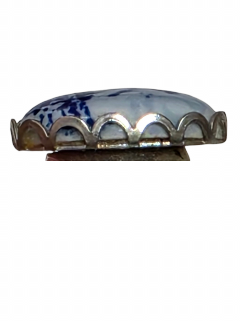 Vintage Uncas Co. Sterling Silver Delft Ring
