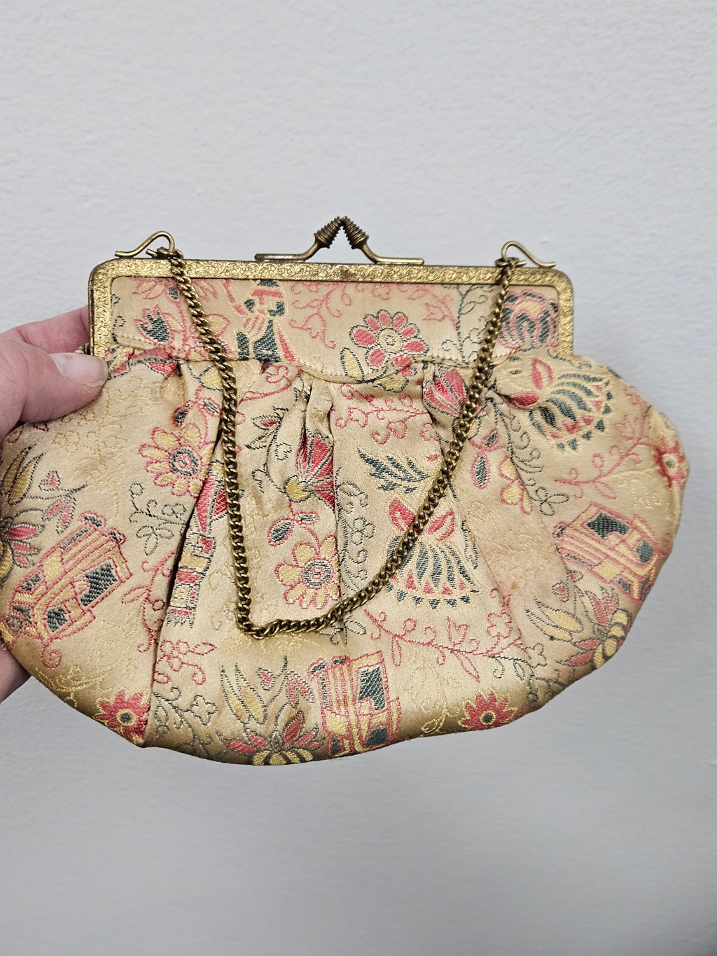 Tapestry Silk Hand Bag Early 1900's