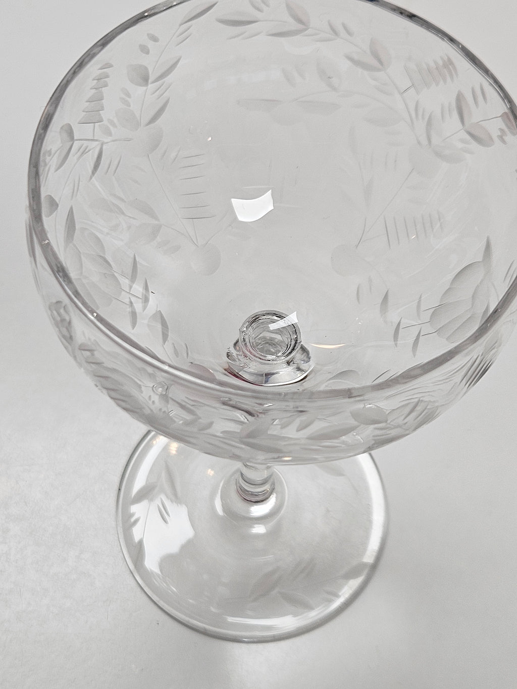 Crystal Champagne Coupe Glass Antique