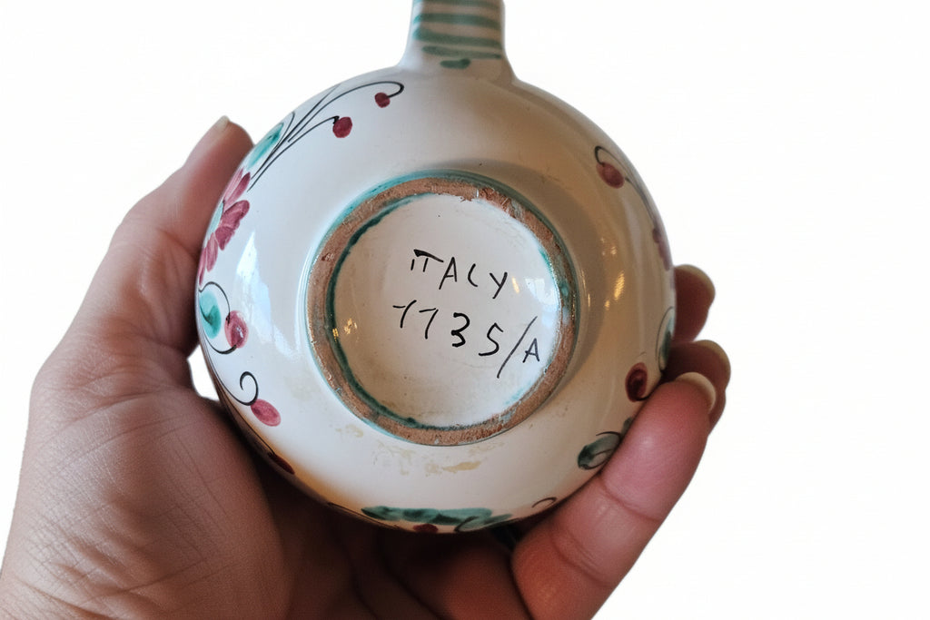 Renowned Vintage Deruta, Italy Fully Hand-made Creamer/Sugar Set